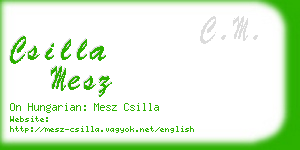 csilla mesz business card